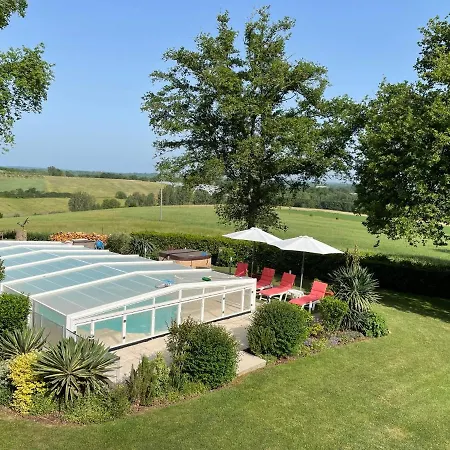 Ferienhaus Private Gite With Heated Pool With Retractable Cover And Hot Tub