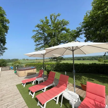 Ferienhaus Private Gite With Heated Pool With Retractable Cover And Hot Tub